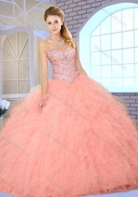 Wonderful Ball Gown Quinceanera Dresses with Beading and Ruffles