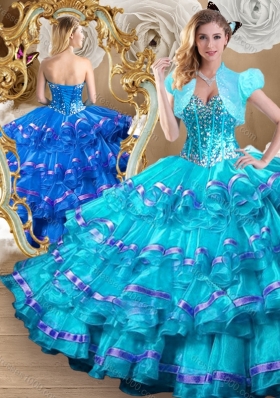 2016 Perfect Ball Gown Sweet 16 Dresses with Ruffled Layers