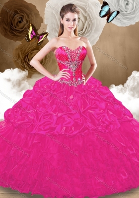 Best Sweetheart Fuchsia Sweet 16 Gowns with Pick Ups