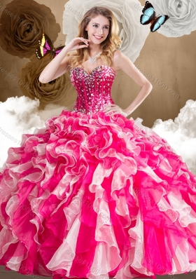 Discount Beading and Ruffles Sweet 16 Dresses in Multi Color