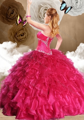 Fashionable Sweetheart Sweet 16 Dresses with Beading and Ruffles