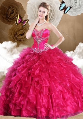 Fashionable Sweetheart Sweet 16 Dresses with Beading and Ruffles