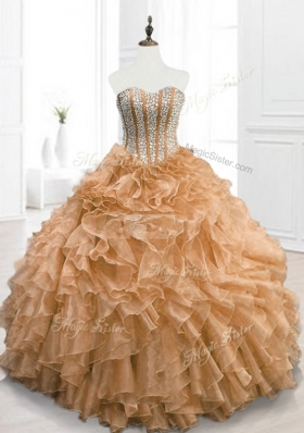 Hot Sale Ball Gown Sweetheart Quinceanera Dresses with Beading