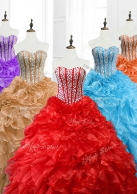 Hot Sale Ball Gown Sweetheart Quinceanera Dresses with Beading