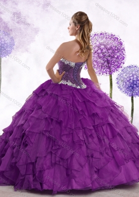 Low Price Ball Gown Sweetheart Quinceanera Gowns with Ruffles and Sequins