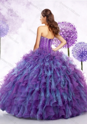 New Style Strapless Beading and Ruffles Sweet 16 Dresses