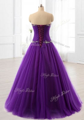 2016 Pretty Beading A Line Sweet 16 Dresses in Purple