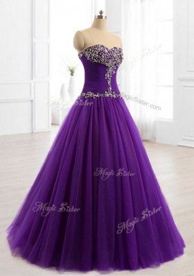 2016 Pretty Beading A Line Sweet 16 Dresses in Purple