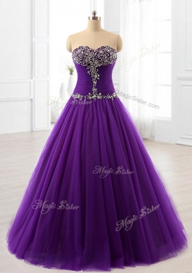 2016 Pretty Beading A Line Sweet 16 Dresses in Purple