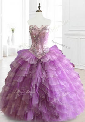 Beautiful Multi Color Sweetheart Quinceanera Dresses with Beading and Ruffles