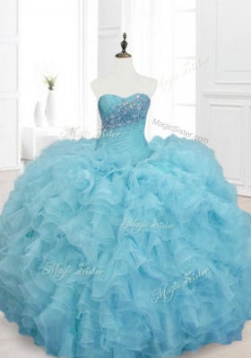 Cheap Ball Gown Sweet 15 Dresses with Beading and Ruffles