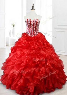 Hot Sale Ball Gown Sweetheart Quinceanera Dresses with Beading