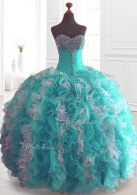 Low Price Beading and Ruffles Quinceanera Dresses in Multi Color