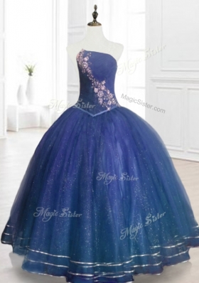 Lovely Ball Gown Strapless Organza Quinceanera Dresses with Beading