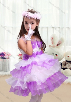 Perfect Short Little Girl Pageant Dresses with Appliques and Ruffled Layers