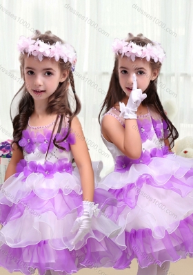 Perfect Short Little Girl Pageant Dresses with Appliques and Ruffled Layers