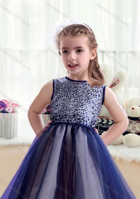 Sweet Scoop Ruching Tea Length Little Girl Pageant Dresses