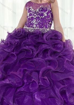 Fashionable Ball Gown Beading and Ruffles Mini Quinceanera Dresses