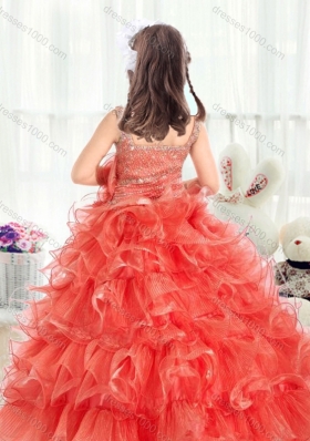 Fashionable Straps Mini Quinceanera Dresses with Beading and Ruffles