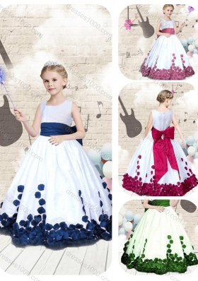 Hot Sale Scoop Long Mini Quinceanerat Dresses with Bowknot