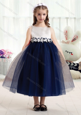 New Arrival Bateau Empire Flower Girl Dresses with Appliques