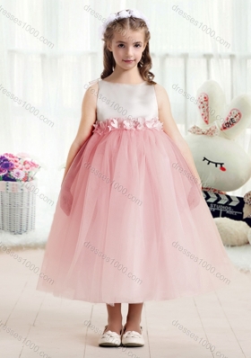 New Arrival Bateau Empire Flower Girl Dresses with Appliques