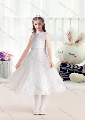 New Arrival Princess Scoop Flower Girl Dresses in Lace