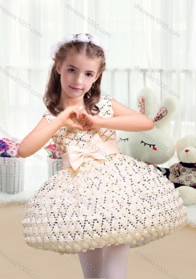 New Arrivals Scoop Short Flower Girl Dresses with Bowknot