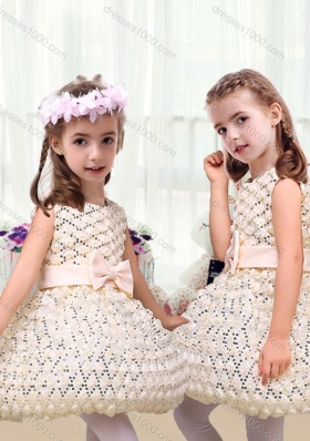 New Arrivals Scoop Short Flower Girl Dresses with Bowknot