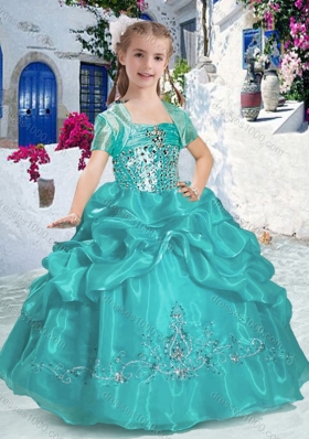 New Arrivals Spaghetti Straps Little Girl Pageant Dresses with Beading and Bubles