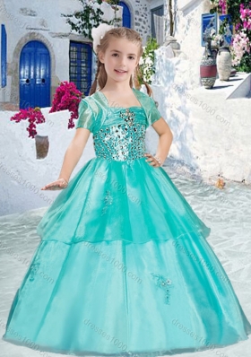 Sweet Ball Gown Little Girl Pageant Dresses with Appliques and Beading