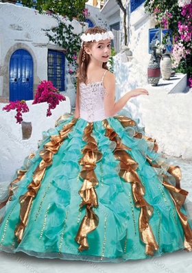 Customized Ball Gown Appliques and Ruffles  Mini Quinceanera Dresses for Party