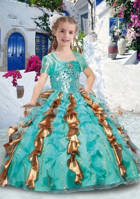 Gorgeous Spaghetti Straps  Mini Quinceanera Dresses with Beading and Ruffles