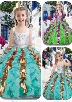 Most Popular Straps Mini Quinceanera Dresses with Beading and Ruffles