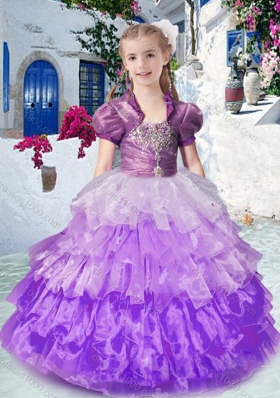 Perfect Spaghetti Straps Ball Gown Little Girl Pageant Dresses with Beading