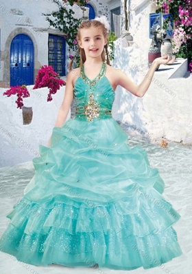 Classical Halter Top Mini Quinceanera Dresses with Beading and Bubles