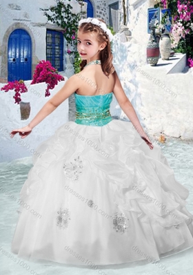 Fashionable Halter Top Mini Quinceanera Dresses with Beading and Bubles