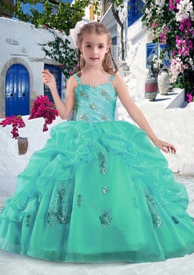 Latest Ball Gown Straps Beading and Bubles Mini Quinceanera Dresses