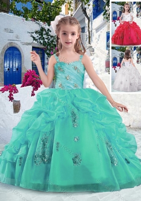 Latest Ball Gown Straps Beading and Bubles Mini Quinceanera Dresses