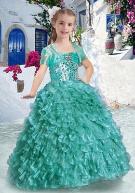 New Arrivals Spaghetti Straps Beading and Ruffles Mini Quinceanera Dresses