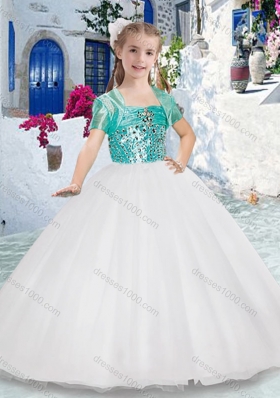 New ArrivalSpaghetti Straps Ball Gown Flower Girl Dresses with Beading