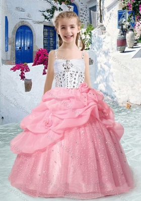 Perfect Spaghetti Straps Mini Quinceanera Dresses with Beading and Bubles