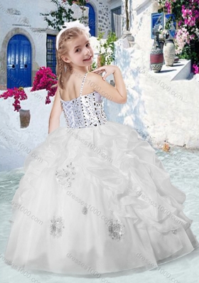 Pretty Spaghetti Straps Mini Quinceanera Dresses with Beading and Bubles