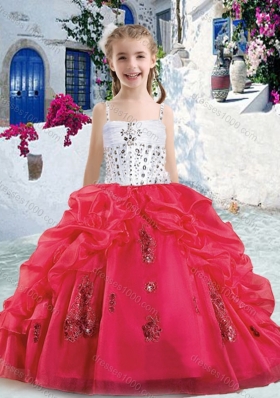 Pretty Spaghetti Straps Mini Quinceanera Dresses with Beading and Bubles