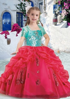 Pretty Spaghetti Straps Mini Quinceanera Dresses with Beading and Bubles