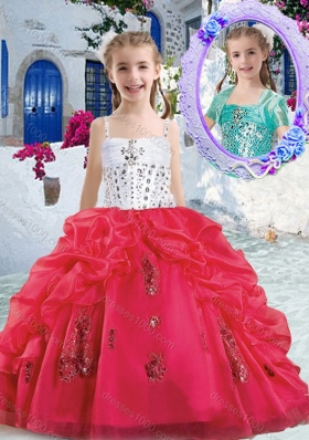 Pretty Spaghetti Straps Mini Quinceanera Dresses with Beading and Bubles