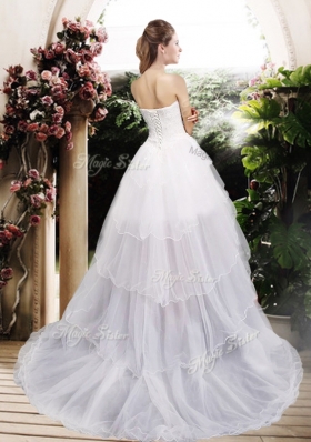 2016 New Arrivals High Low Wedding Dresses with Ruffles