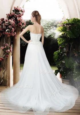 Empire Sweetheart Wedding Dresses with Brush Train for 2016