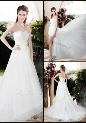 Empire Sweetheart Wedding Dresses with Brush Train for 2016