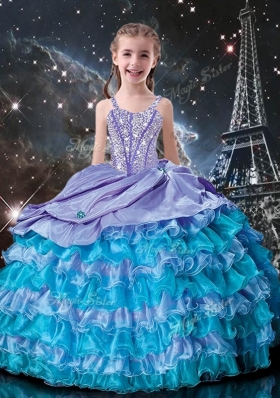 Modest Ruffled Layers Quinceanera Dresses and Cheap Multi Color Mini Quinceanera Dresses and Latest Beading Dama Dresses